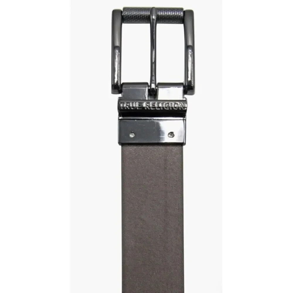 New $50 True Religion Mens Lumin II All Over Horseshoe Reversible Belt Size‎ 40